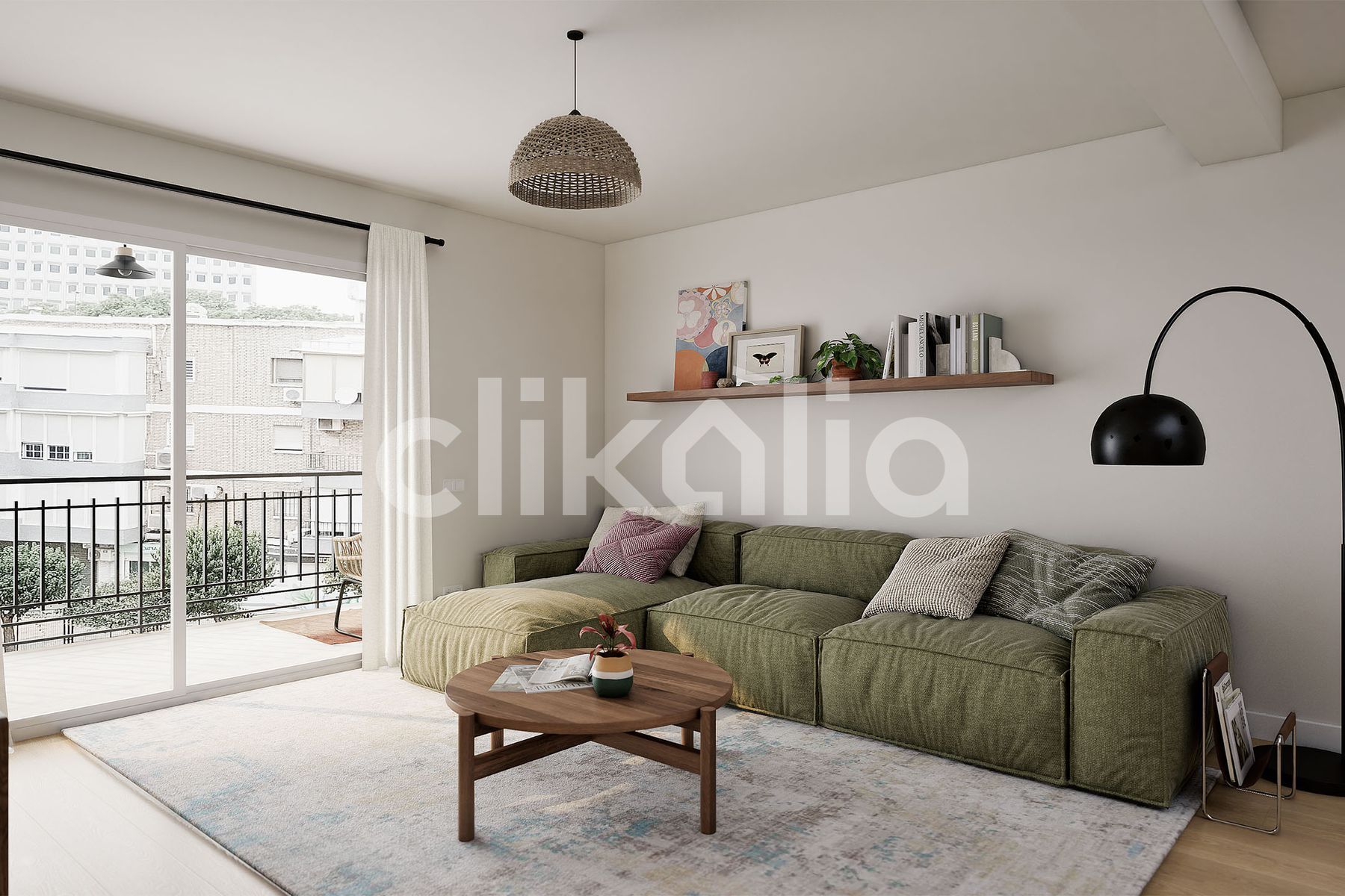 Living room of Flat for sale in  Sevilla Capital  with Air Conditioner, Private garden and Terrace
