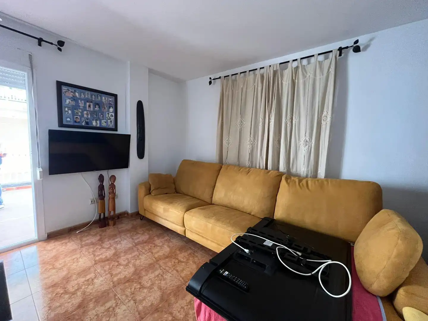 Wohnzimmer von Wohnung zum Verkauf in Pulpí mit Klimaanlage, Privatgarten und Terrasse