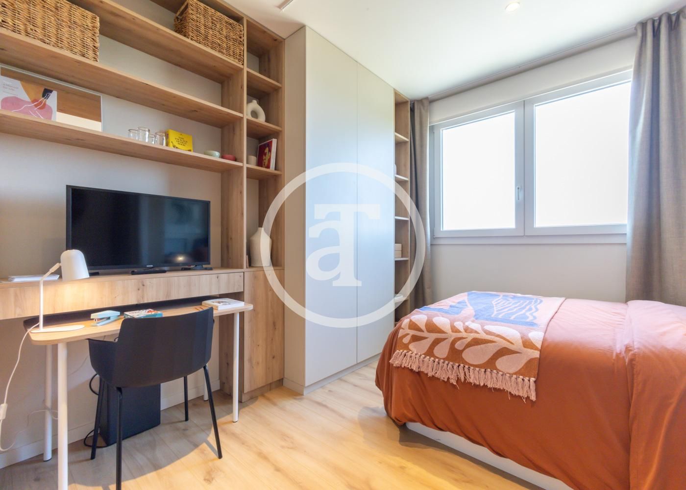 Bedroom of Study for rent in Alcobendas  with Air Conditioner, Heating and Furnished