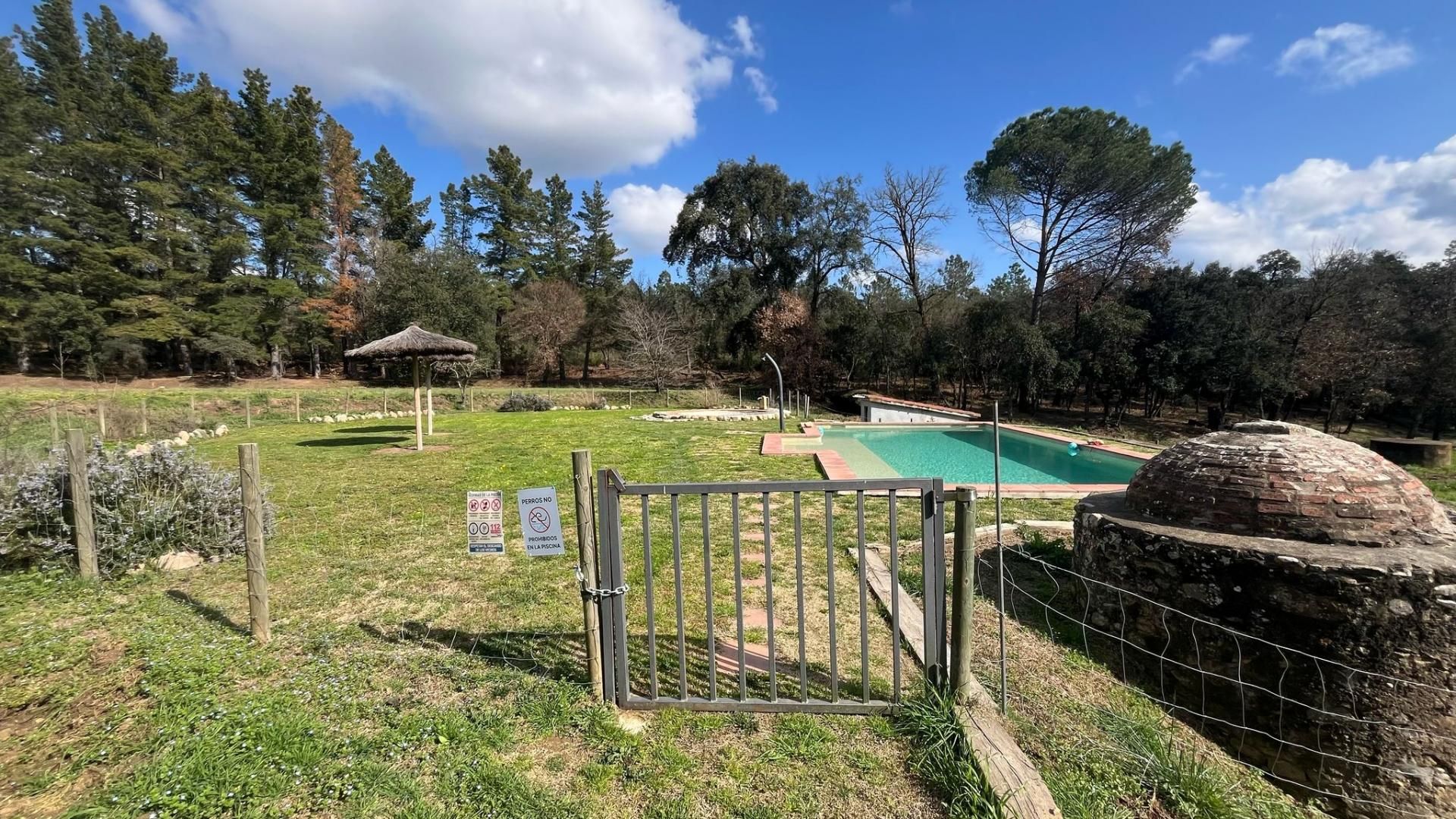 Piscina de Finca rústica de lloguer en Sant Feliu de Buixalleu amb Calefacció
