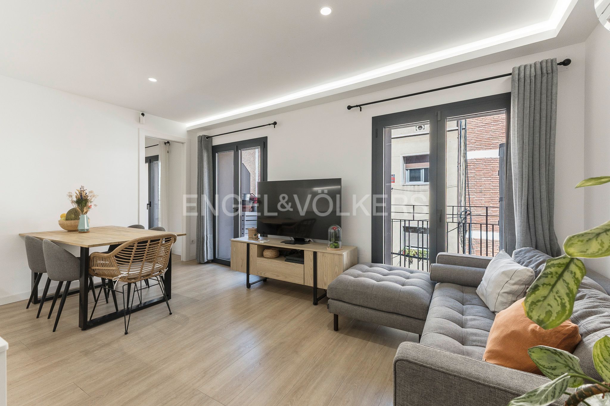 Sala d'estar de Apartament en venda en  Barcelona Capital amb Aire condicionat, Calefacció i Terrassa