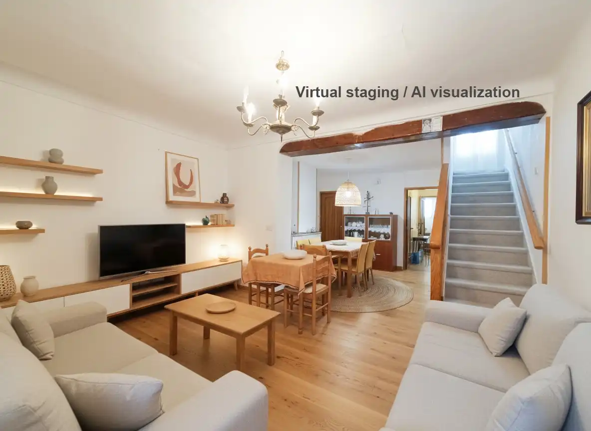 Sala d'estar de Casa adosada en venda en Hondón de los Frailes amb Terrassa