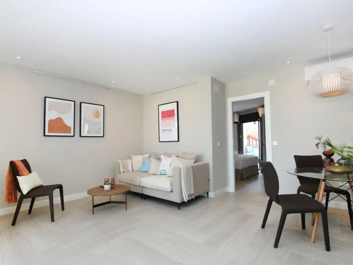 Sala d'estar de Apartament en venda en Mijas amb Aire condicionat i Balcó