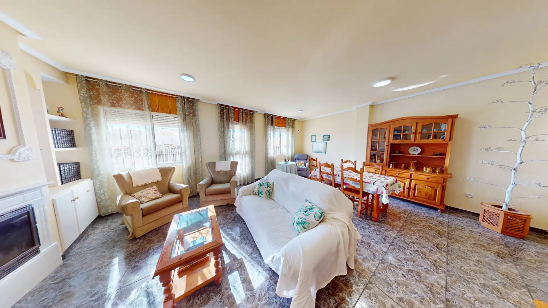 Sala de estar de Casa adosada en venta en Almería con Terraza, Amueblado y Horno