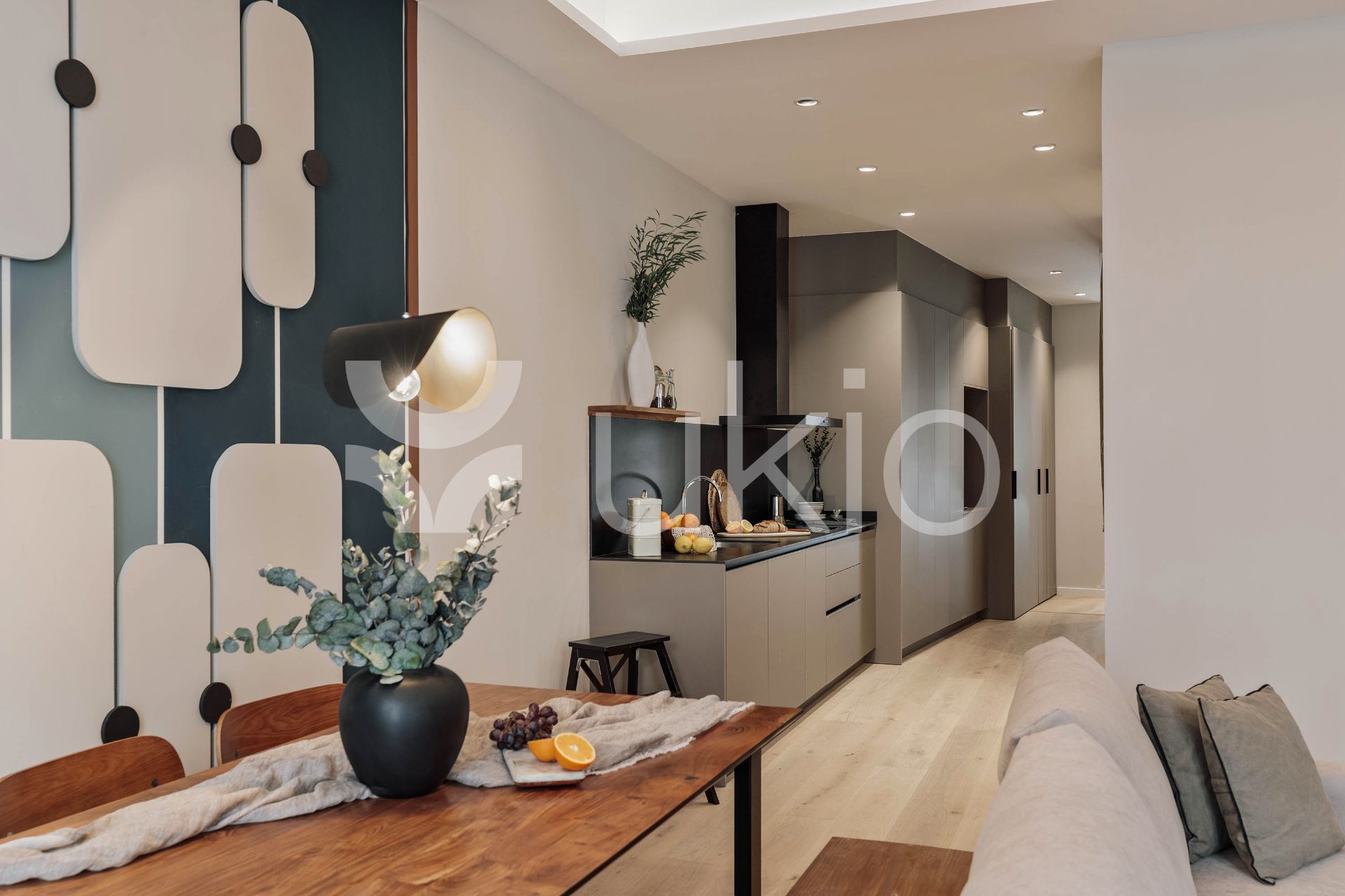 Sala d'estar de Apartament de lloguer en  Barcelona Capital amb Aire condicionat, Calefacció i Moblat