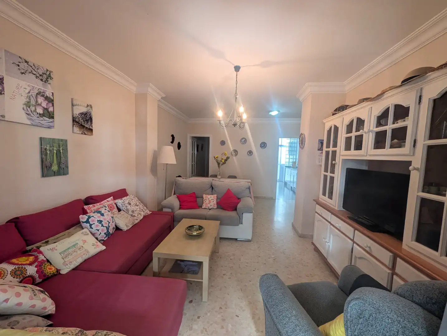 Sala de estar de Piso en venta en Punta Umbría con Terraza, Amueblado y Horno