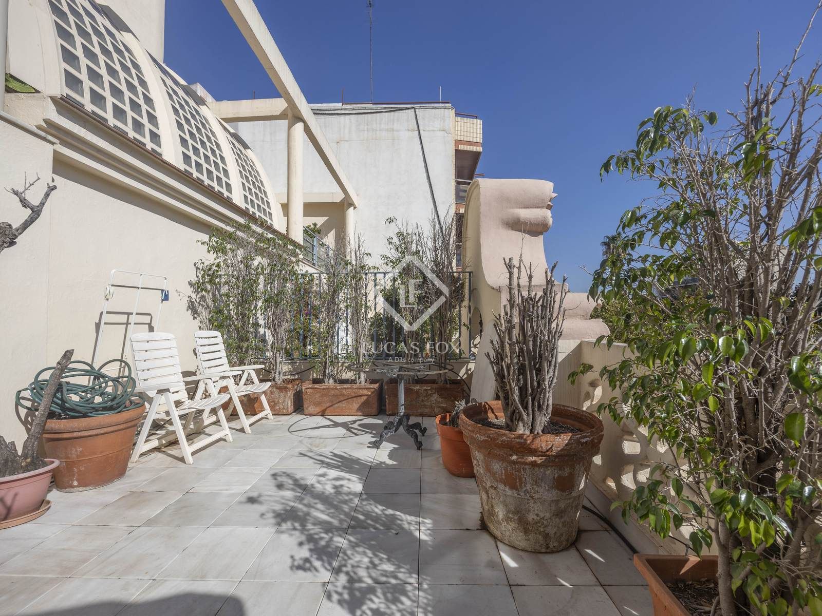 Terrace of Flat for sale in  Valencia Capital  with Air Conditioner, Heating and Parquet flooring