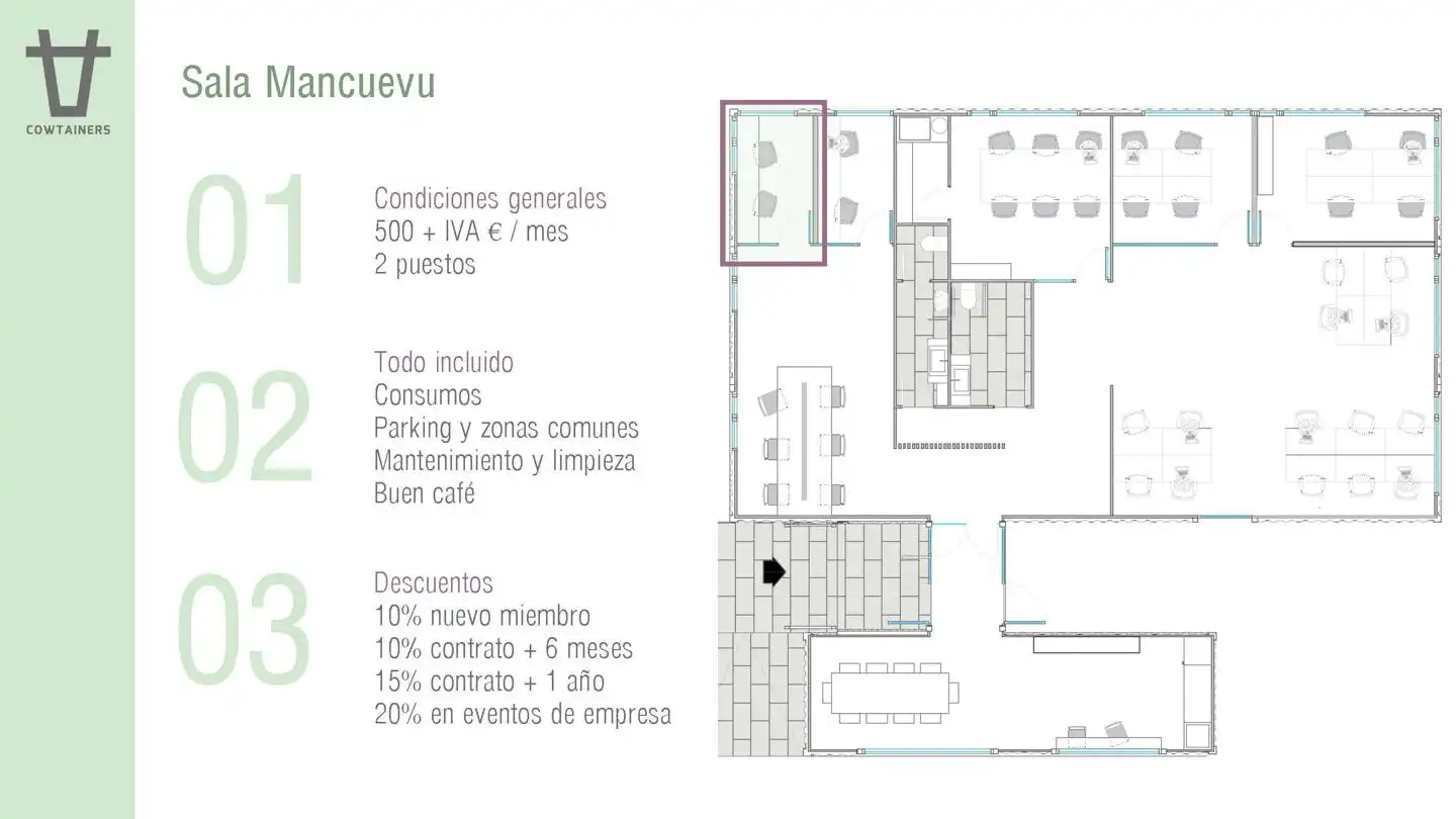 Office for rent in Ribera de Arriba  with Air Conditioner and Furnished