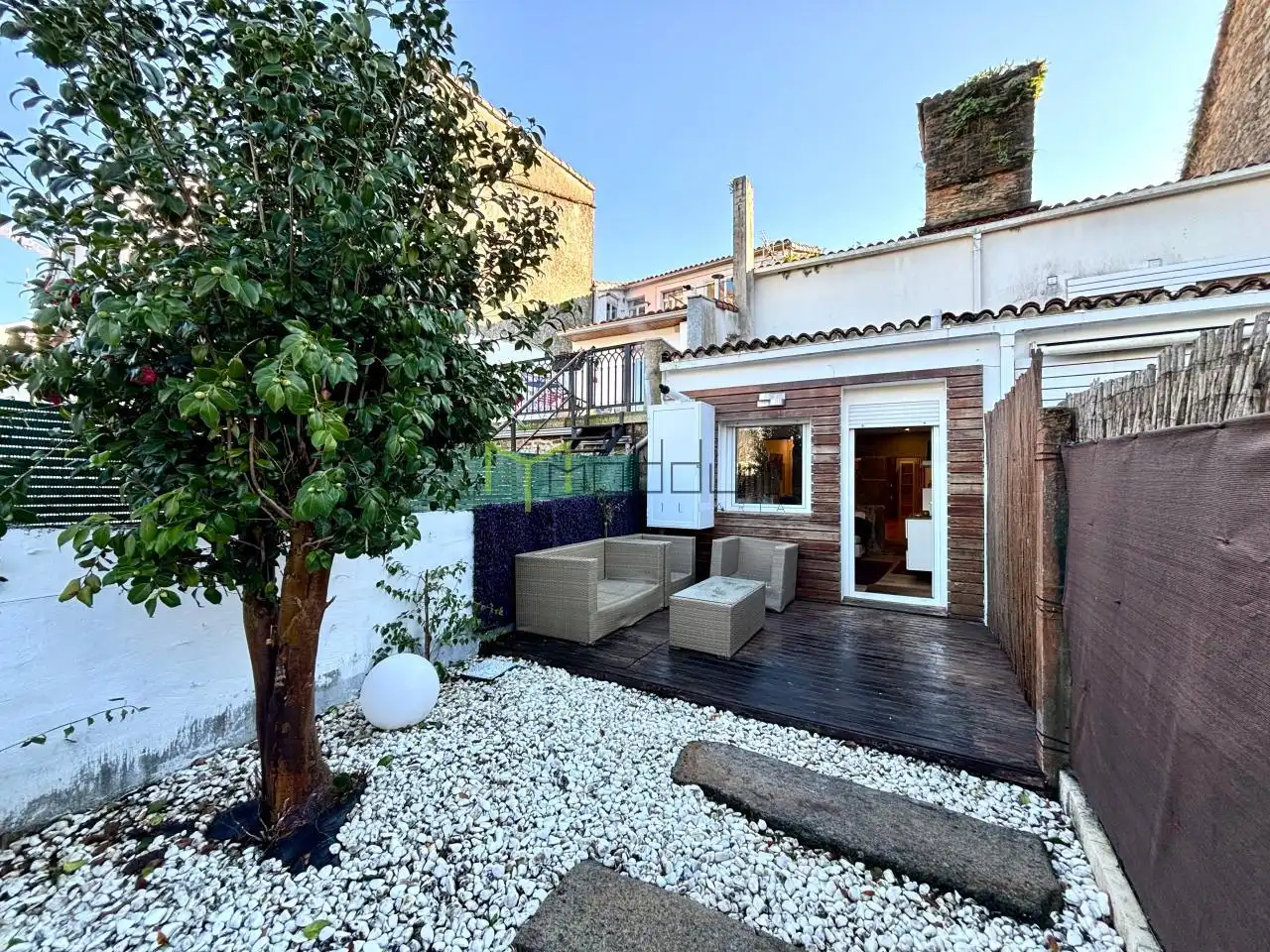 Terraza de Casa o chalet en venta en Santiago de Compostela  con Calefacción, Jardín privado y Amueblado