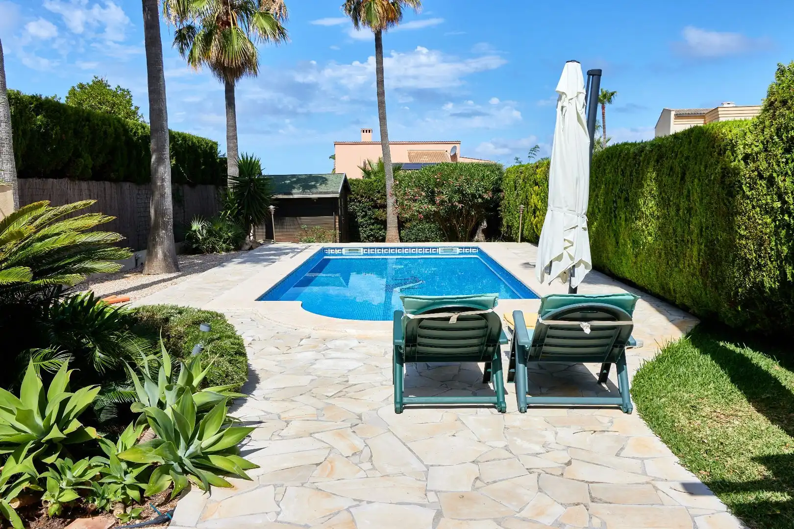 Swimming pool of Detached homes for sale in Llucmajor  with Air Conditioner, Heating and Private garden
