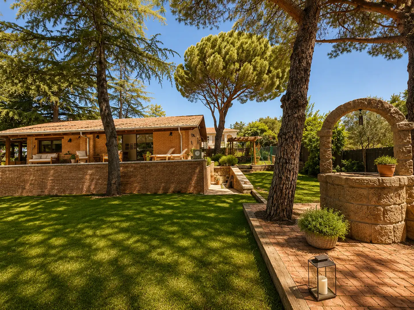 Jardí de Casa o xalet en venda en Hoyo de Manzanares amb Jardí privat, Piscina i Moblat