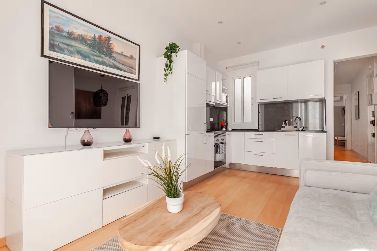 Kitchen of Flat to rent in  Barcelona Capital  with Air Conditioner, Heating and Furnished