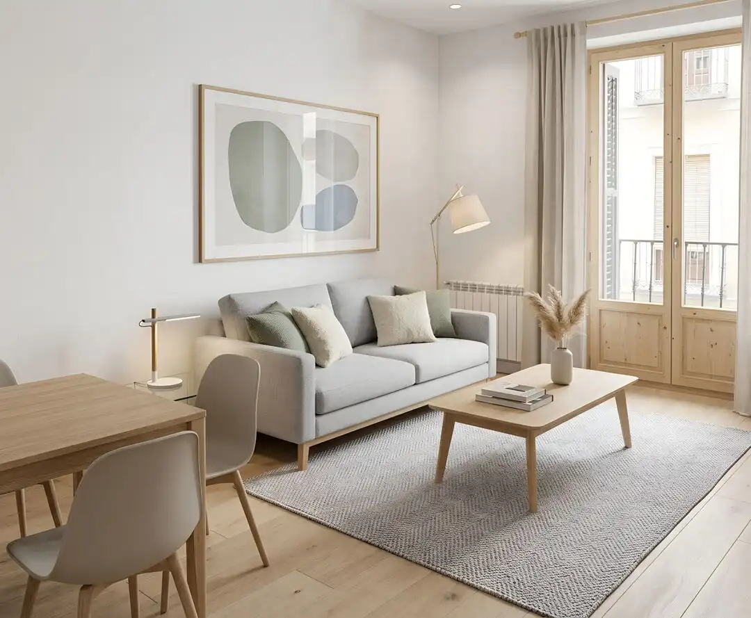 Living room of Flat for sale in Madrid  with Air Conditioner, Heating and Balcony
