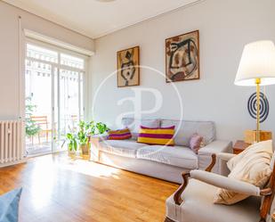 Living room of Flat to rent in  Madrid Capital  with Air Conditioner, Heating and Private garden