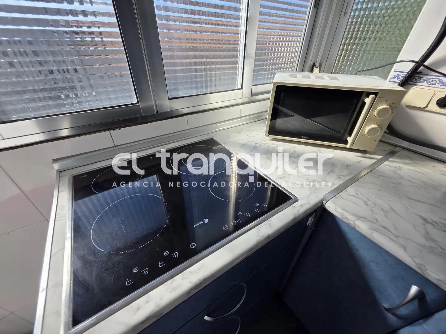 Kitchen of Flat for rent in Madrid  with Air Conditioner, Terrace and Furnished