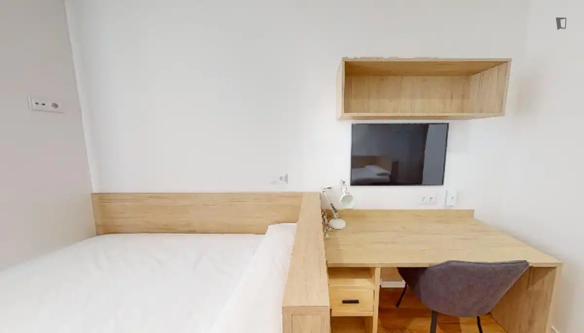 Schlafzimmer von Wohnung zur untervermieten in Bilbao  mit Klimaanlage, Möbliert und Internet