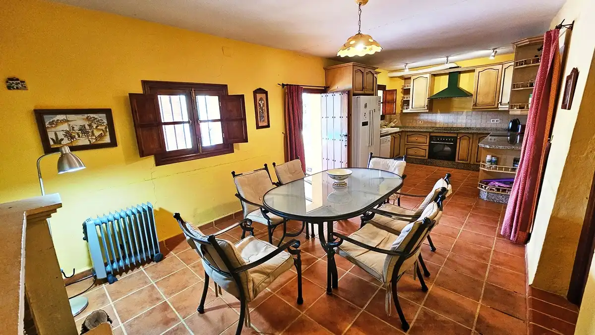 Comedor de Finca rústica en venta en Cortegana con Jardín privado, Terraza y Piscina