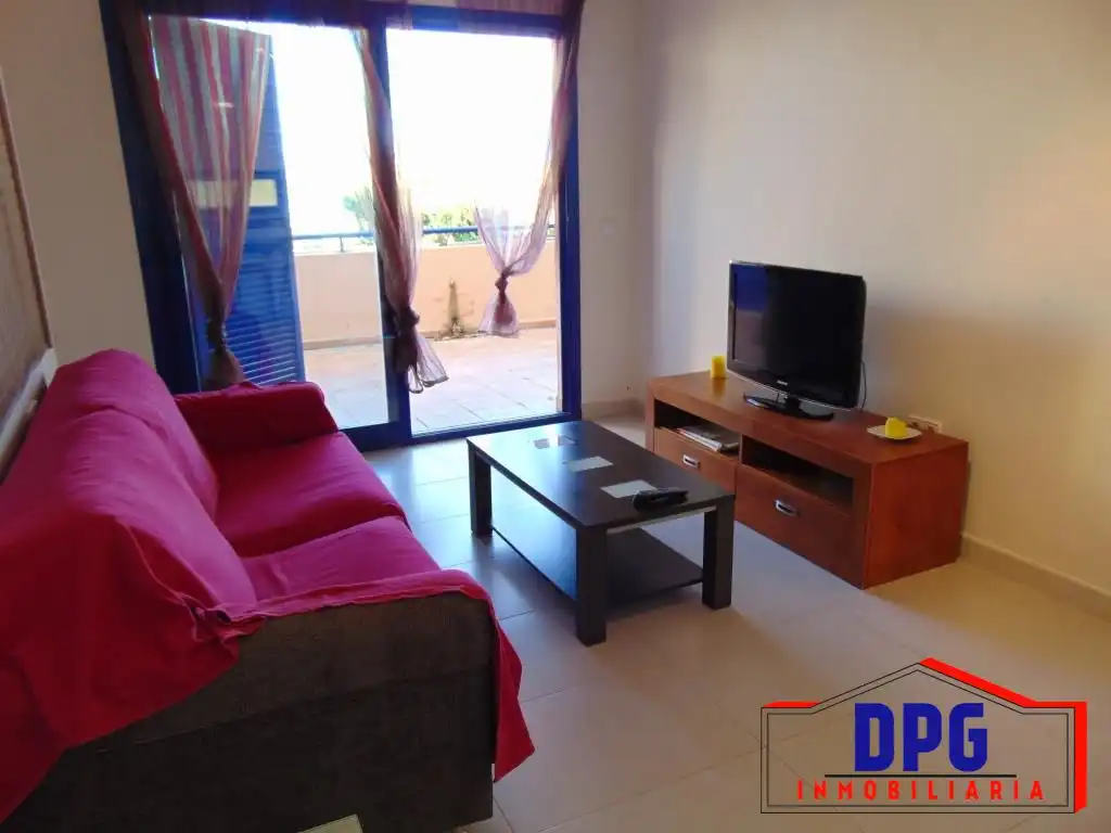 Sala d'estar de Apartament en venda en Mojácar amb Aire condicionat, Terrassa i Traster