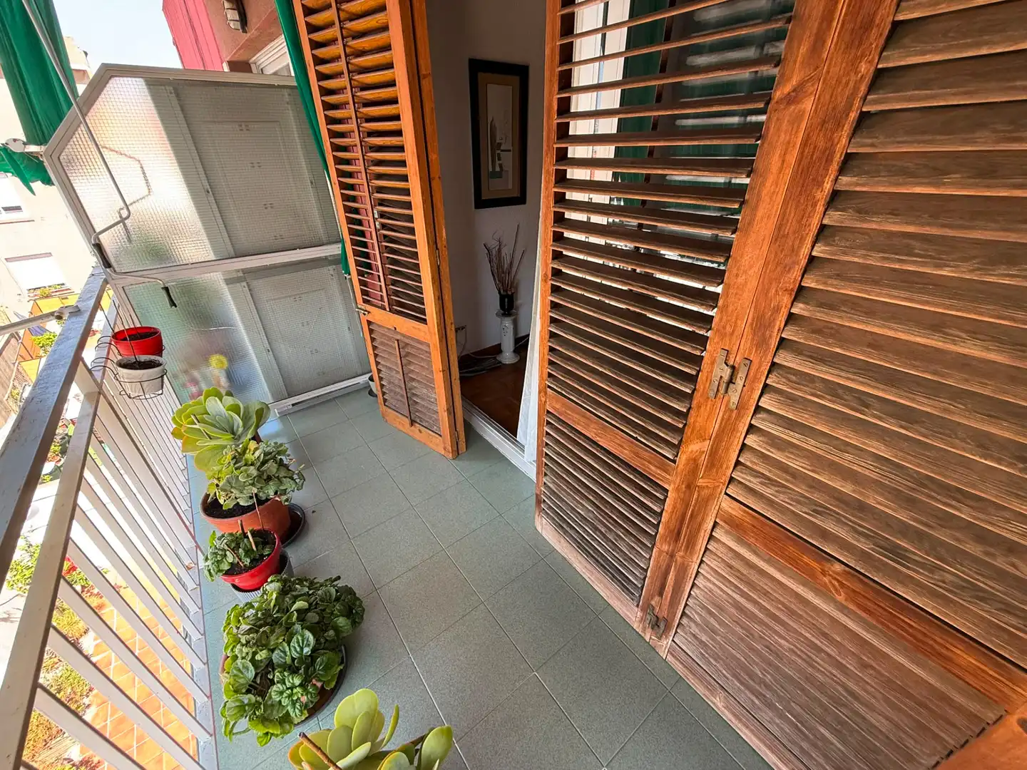 Balcony of Flat for sale in Cornellà de Llobregat  with Air Conditioner, Heating and Parquet flooring
