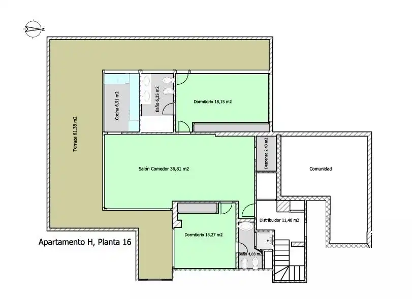 Ático de alquiler en Torremolinos con Aire acondicionado, Calefacción y Jardín privado
