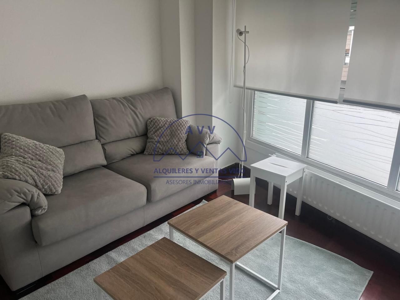 Sala d'estar de Apartament de lloguer en Vigo  amb Calefacció, Parquet i Traster