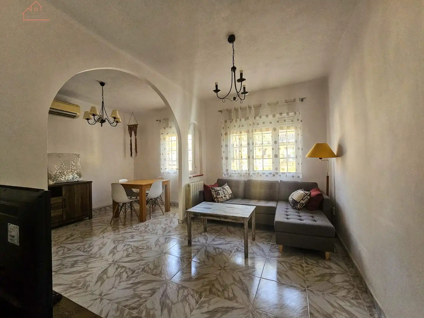 Sala de estar de Piso de alquiler en Madrid con Aire acondicionado, Calefacción y Amueblado