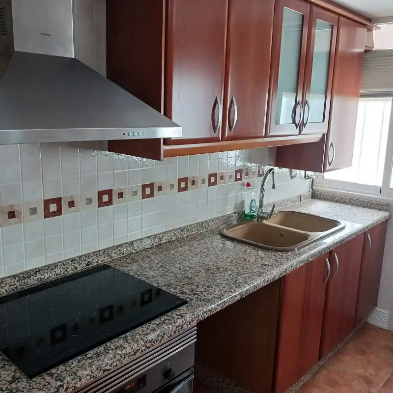 Kitchen of Flat for rent in Gandia  with Air Conditioner, Terrace and Furnished