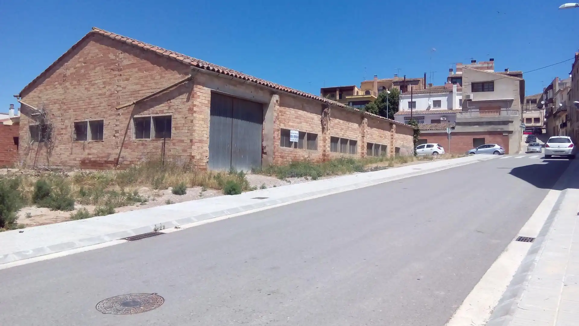 Vista exterior de Nave industrial de alquiler en Arbeca