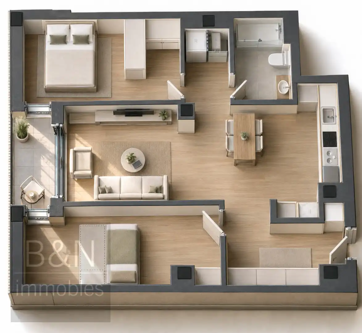 Flat with terrace for sale in Nord-oest, imagen 2