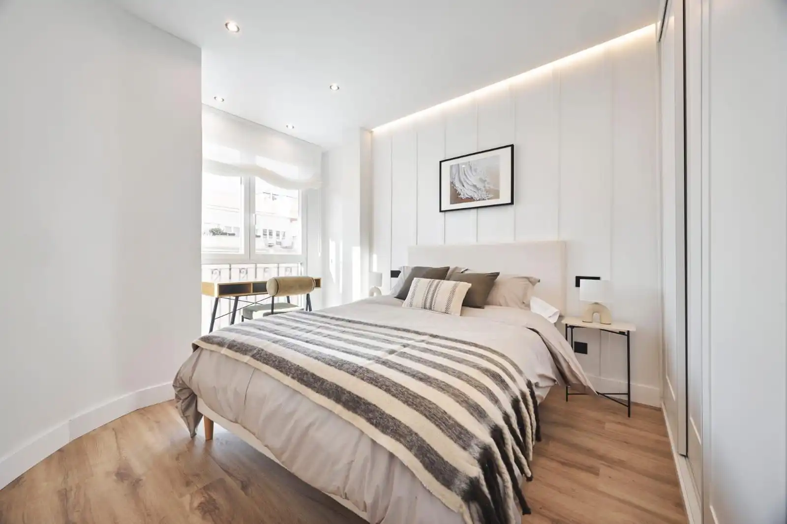 Schlafzimmer von Wohnung zum Verkauf in Madrid mit Klimaanlage, Heizung und Parkett
