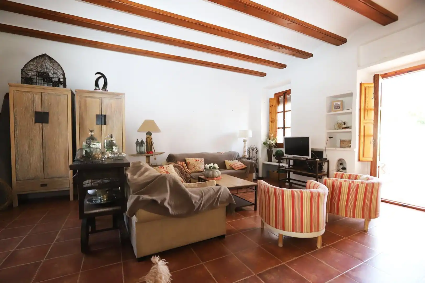 Sala de estar de Casa adosada en venta en Dénia con Jardín privado y Piscina