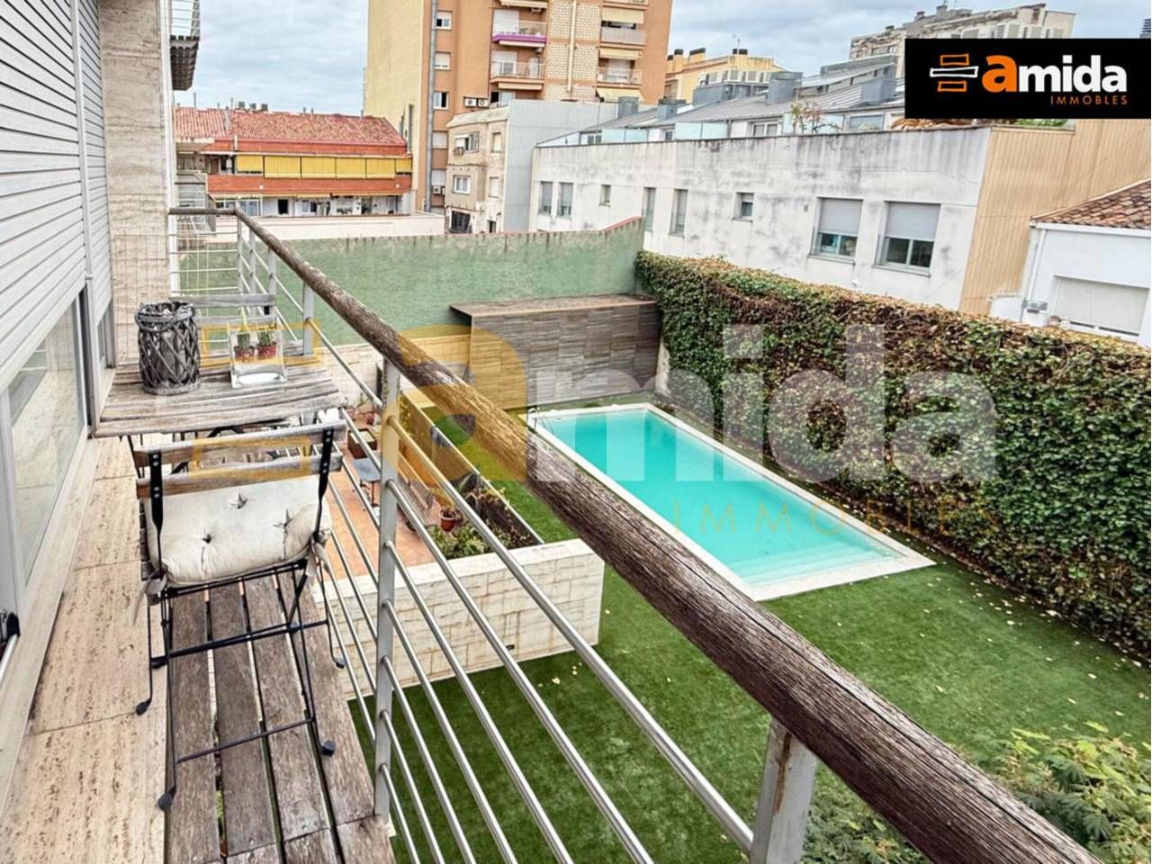 Swimming pool of Flat to rent in Sabadell  with Air Conditioner, Heating and Parquet flooring