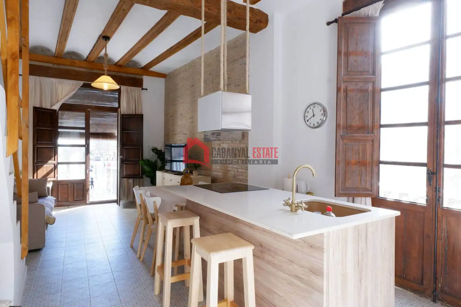 Kitchen of Duplexes for rent in Valencia  with Air Conditioner, Terrace and Furnished