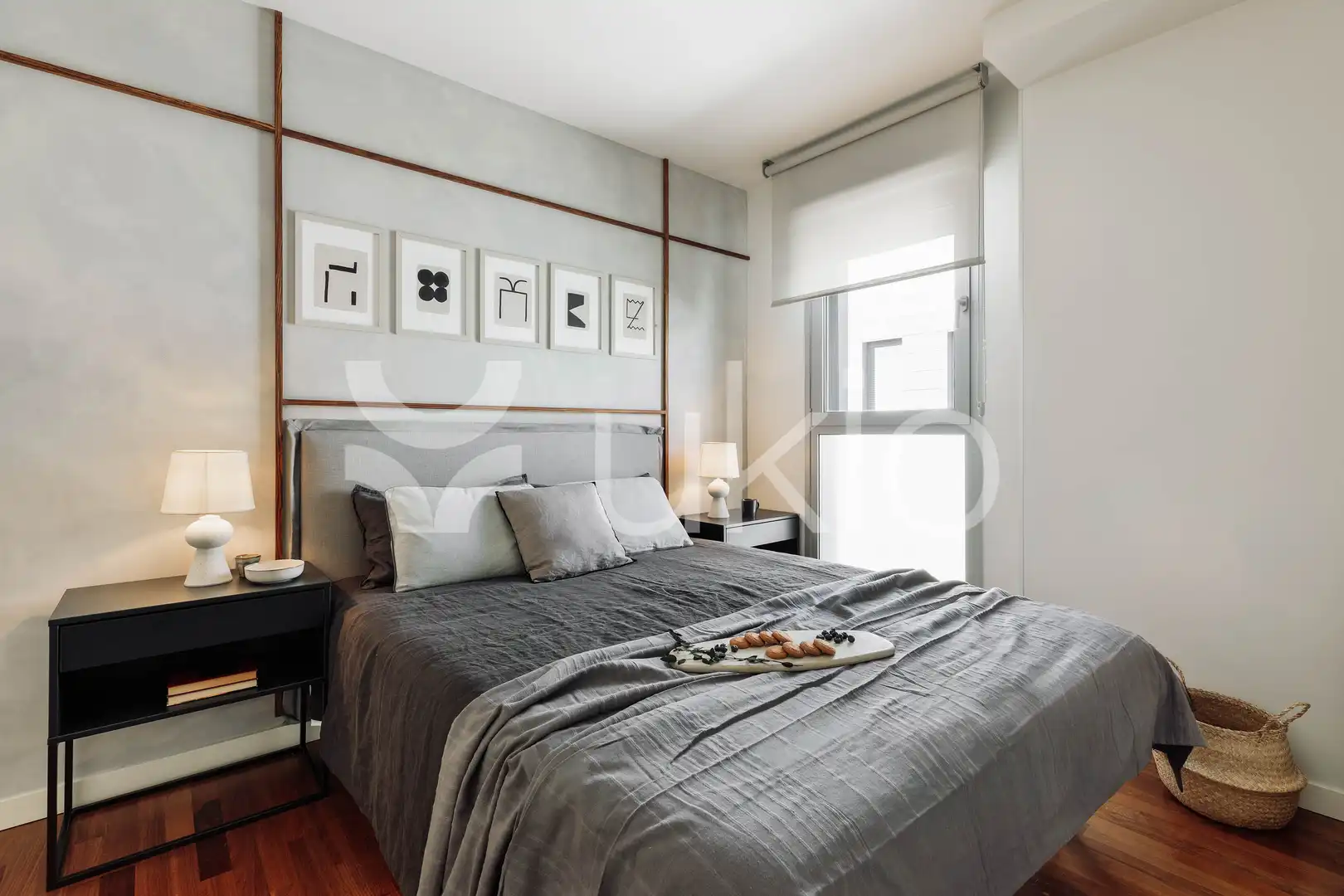Schlafzimmer von Wohnungen zur Miete in Barcelona mit Klimaanlage, Heizung und Terrasse