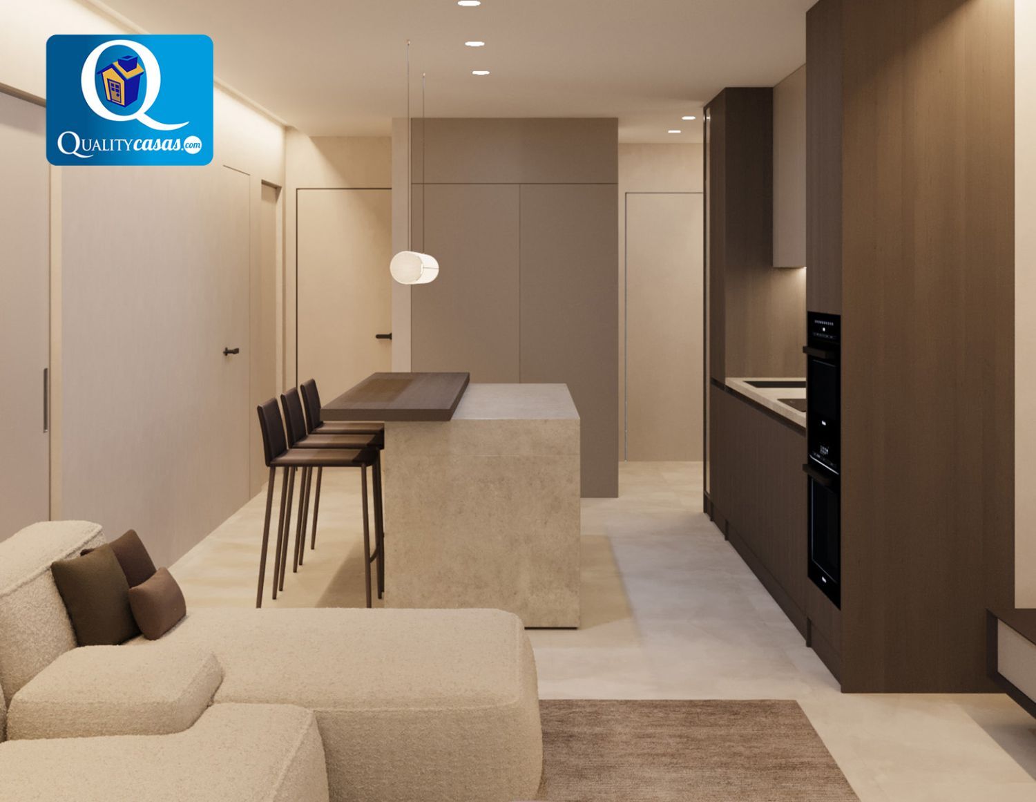 Cuina de Apartament en venda en Alicante / Alacant amb Aire condicionat, Calefacció i Piscina comunitària