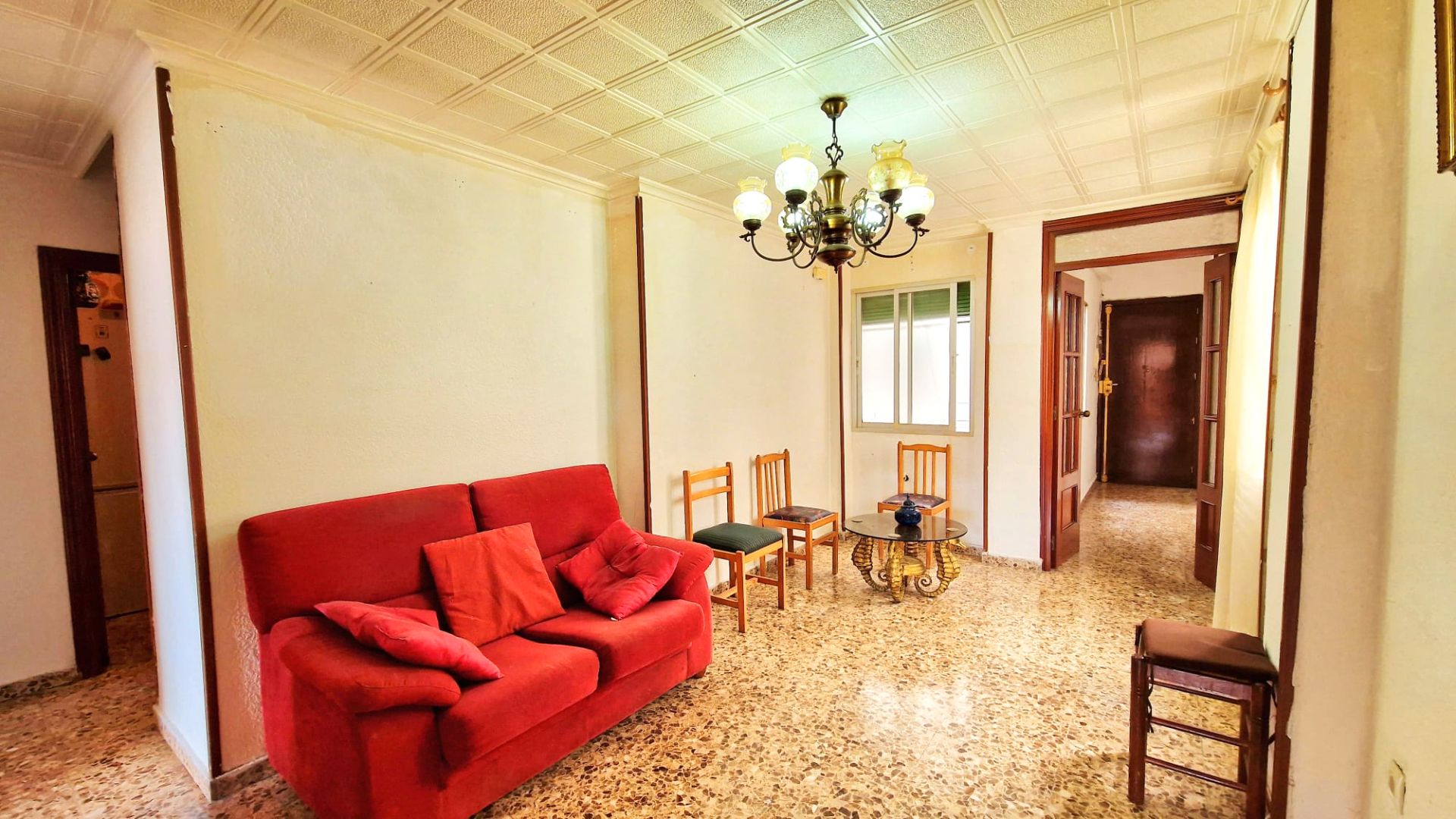 Living room of Flat for sale in Málaga Capital  with Terrace and Furnished