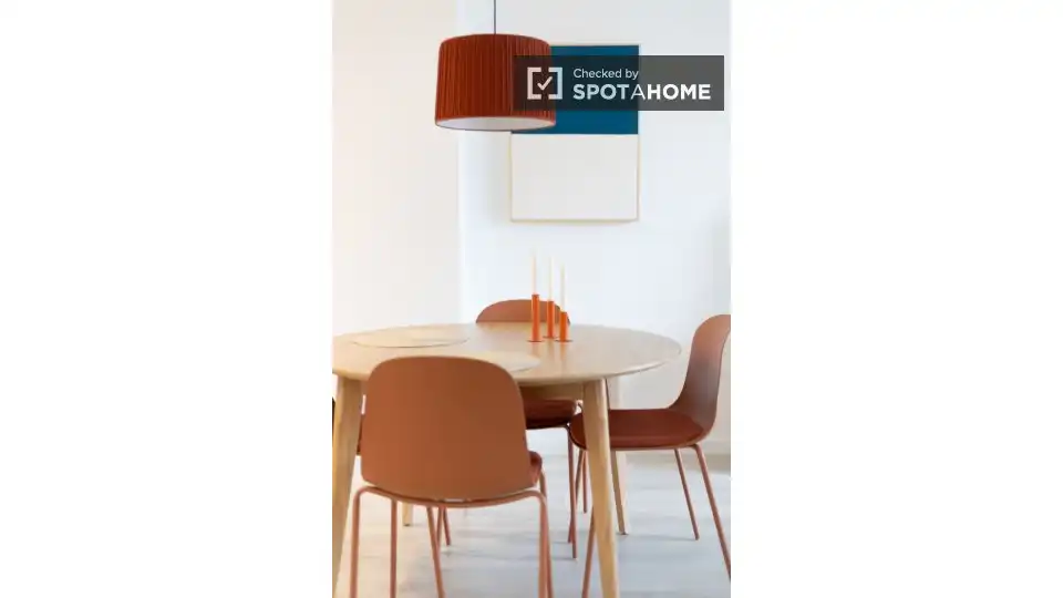 Dining room of Flat for rent in Valencia  with Air Conditioner, Heating and Furnished