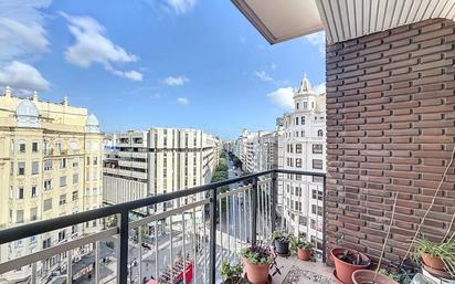 Balcony of Flat for sale in  Valencia Capital  with Air Conditioner, Heating and Parquet flooring