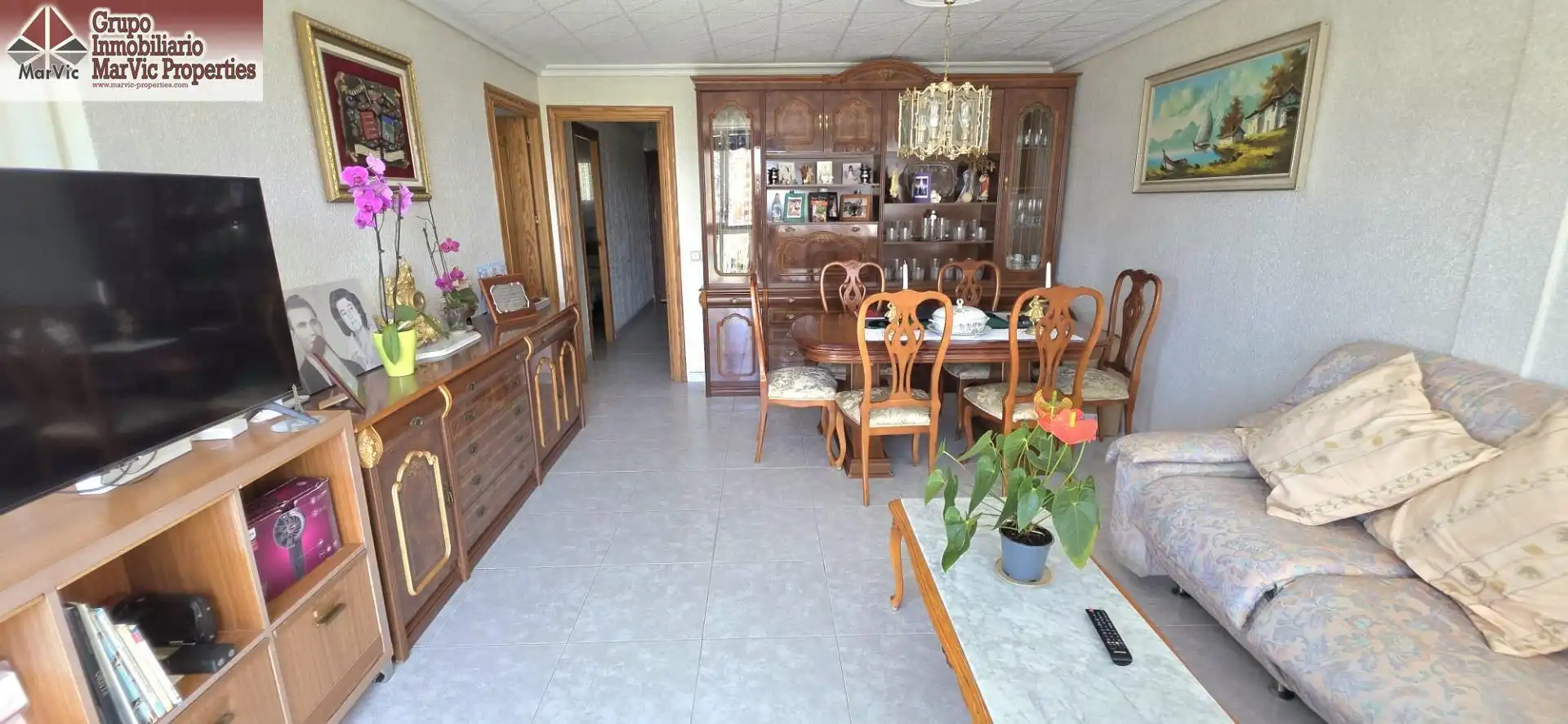 Comedor de Apartamento en venta en Benidorm con Aire acondicionado, Jardín privado y Amueblado