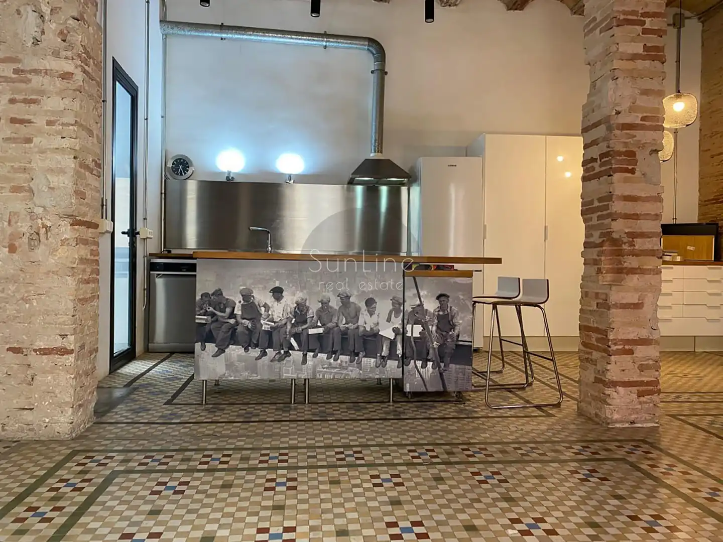 Küche von Wohnung zur Miete in Valencia mit Klimaanlage, Privatgarten und Terrasse