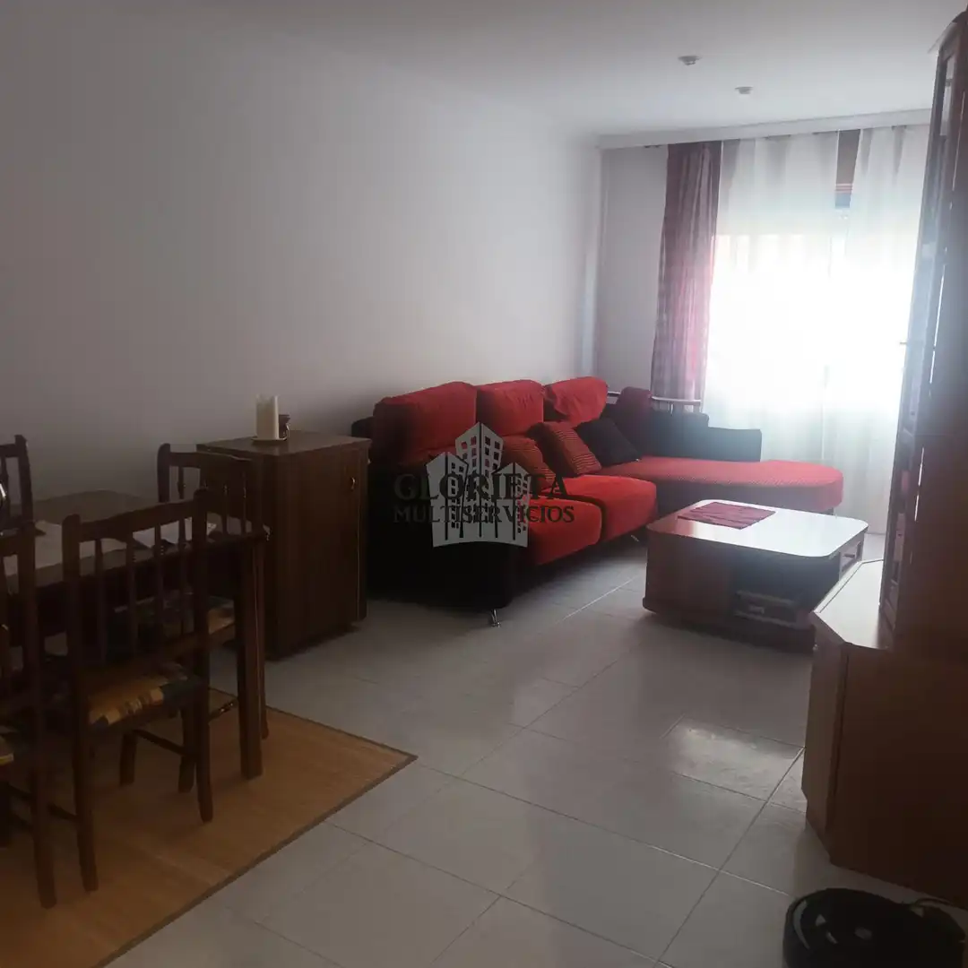 Sala d'estar de Pis en venda en Pontevedra Capital  amb Calefacció, Traster i Moblat