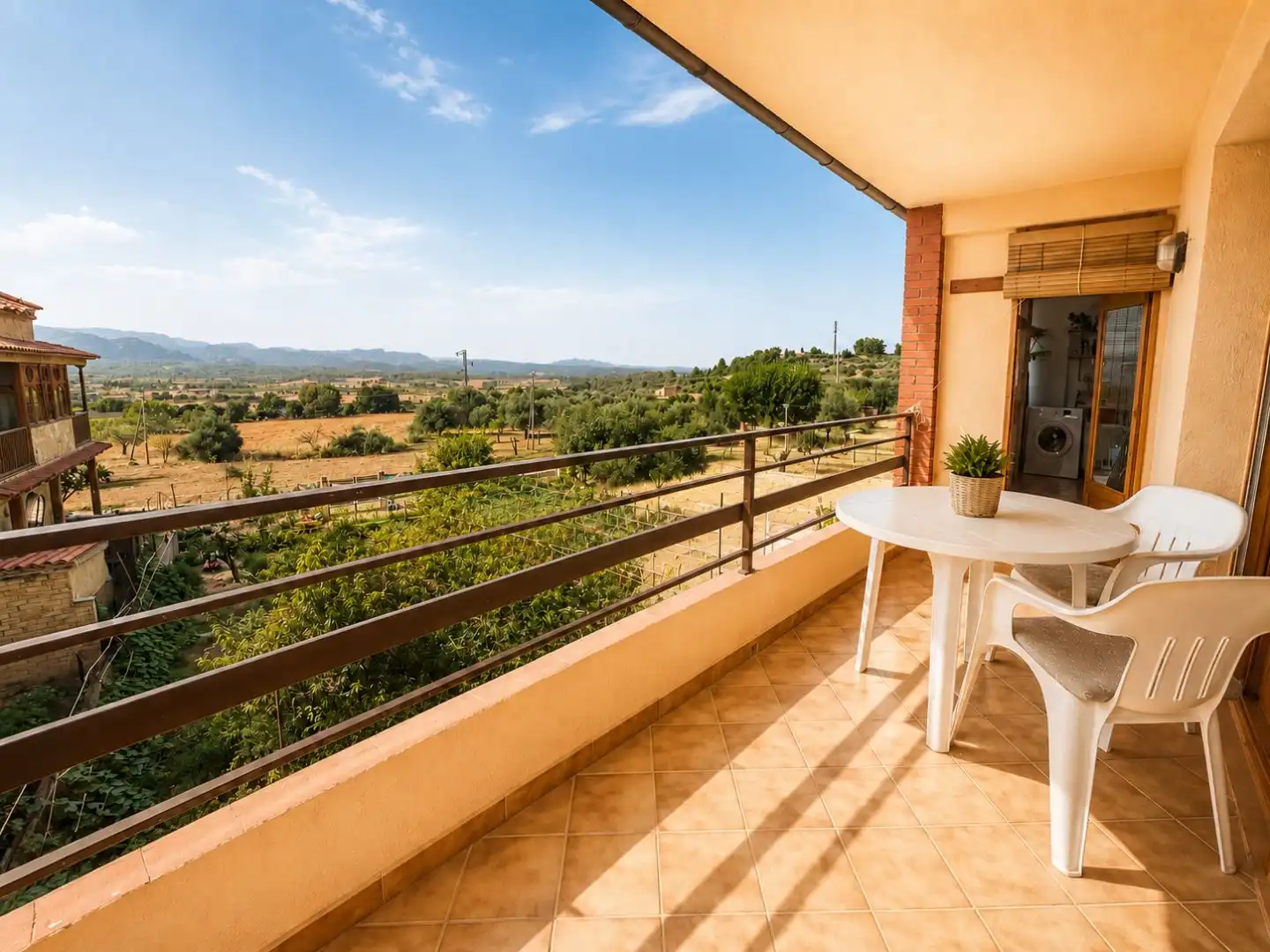 Balcony of Houses for sale in Horta de Sant Joan  with Air Conditioner, Terrace and Swimming Pool