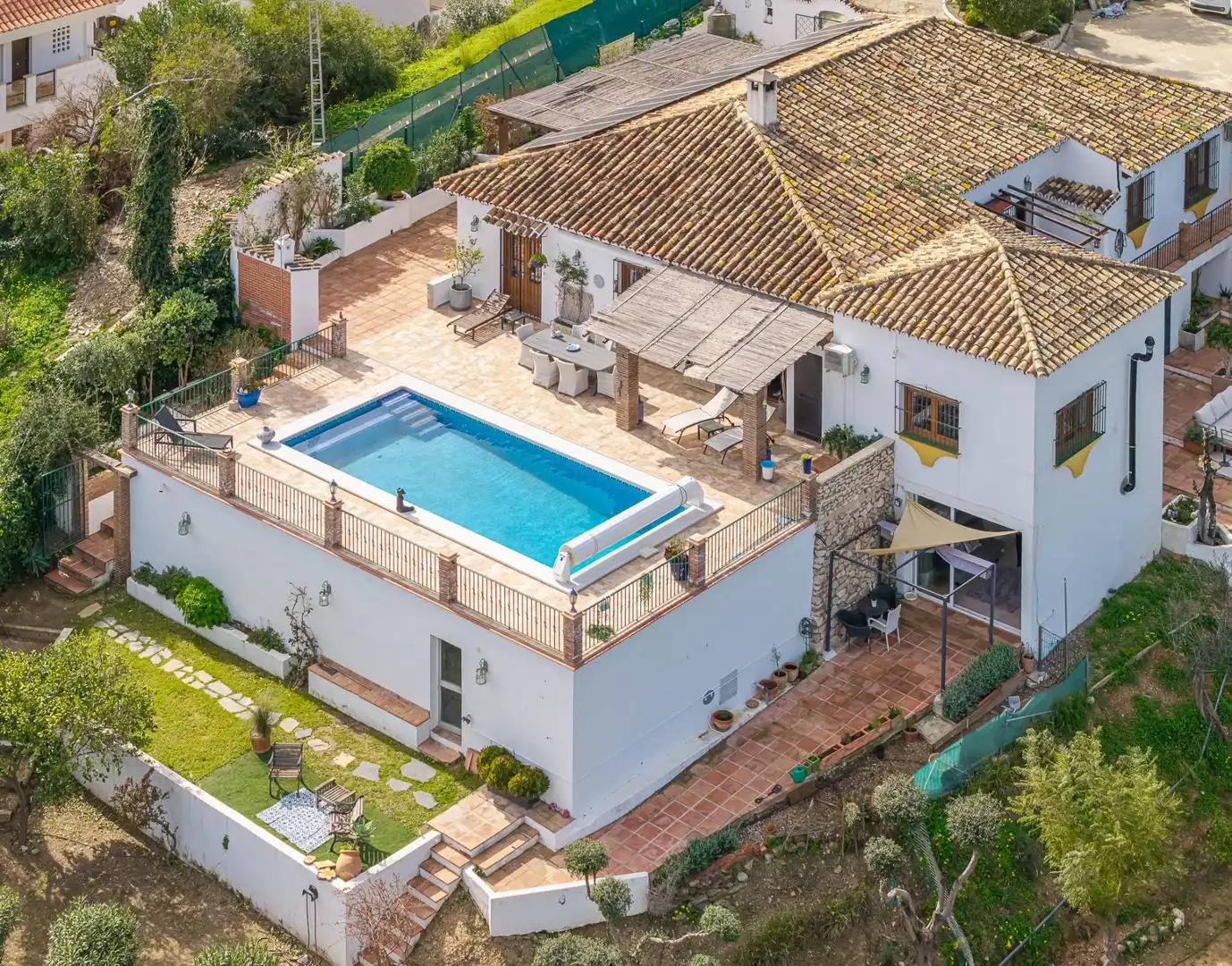 Piscina de Casa o xalet en venda en Mijas amb Aire condicionat, Calefacció i Jardí privat
