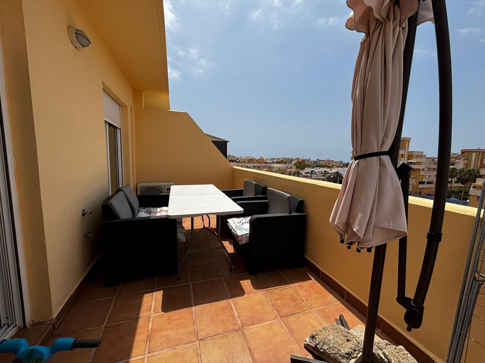 Terrace of Attic for sale in Roquetas de Mar  with Air Conditioner, Private garden and Terrace