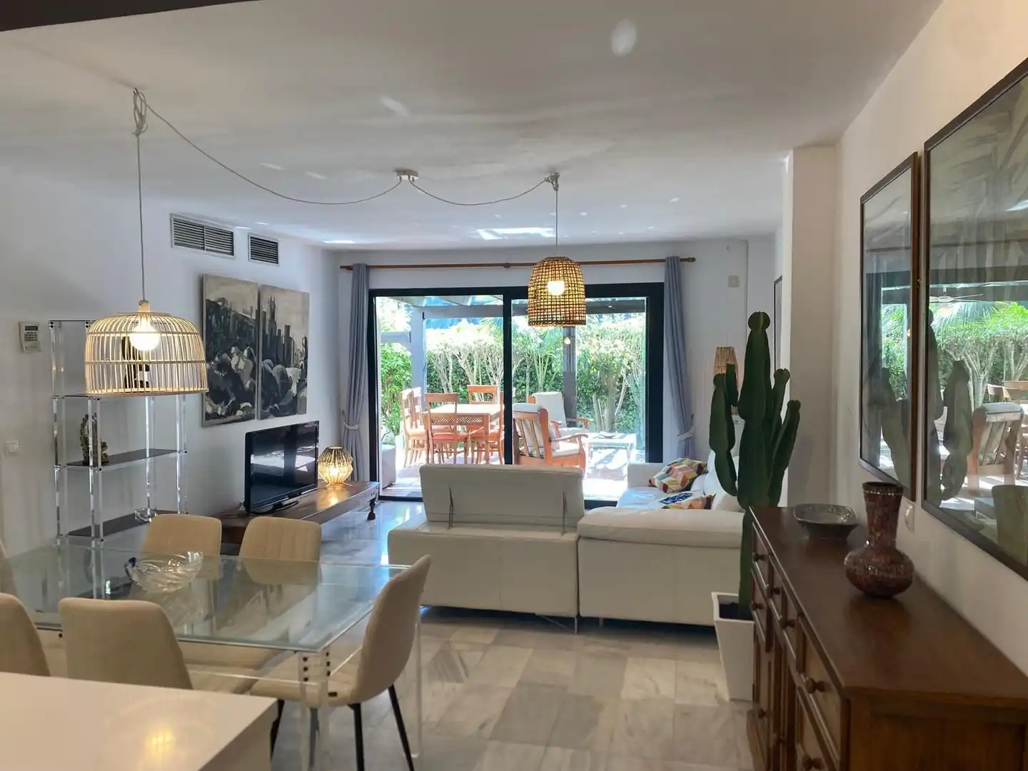 Living room of Apartments for rent in Marbella  with Air Conditioner, Furnished and Washing machine