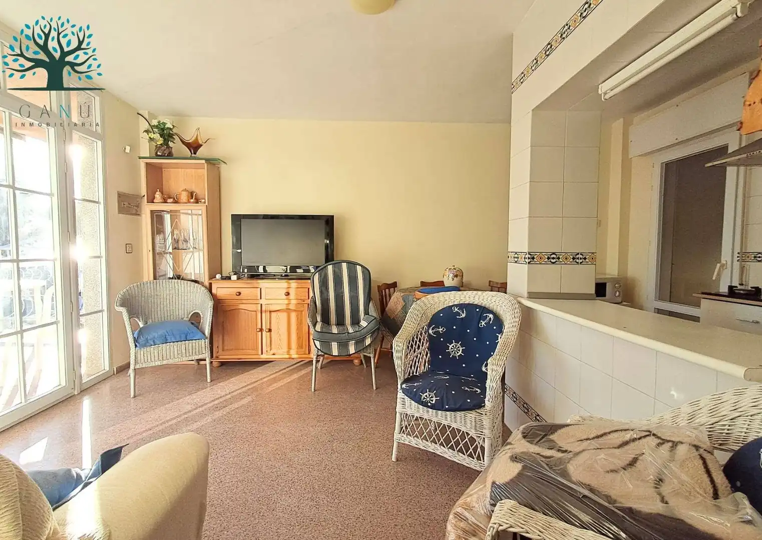 Sala de estar de Dúplex en venta en Mazarrón con Terraza, Amueblado y Balcón