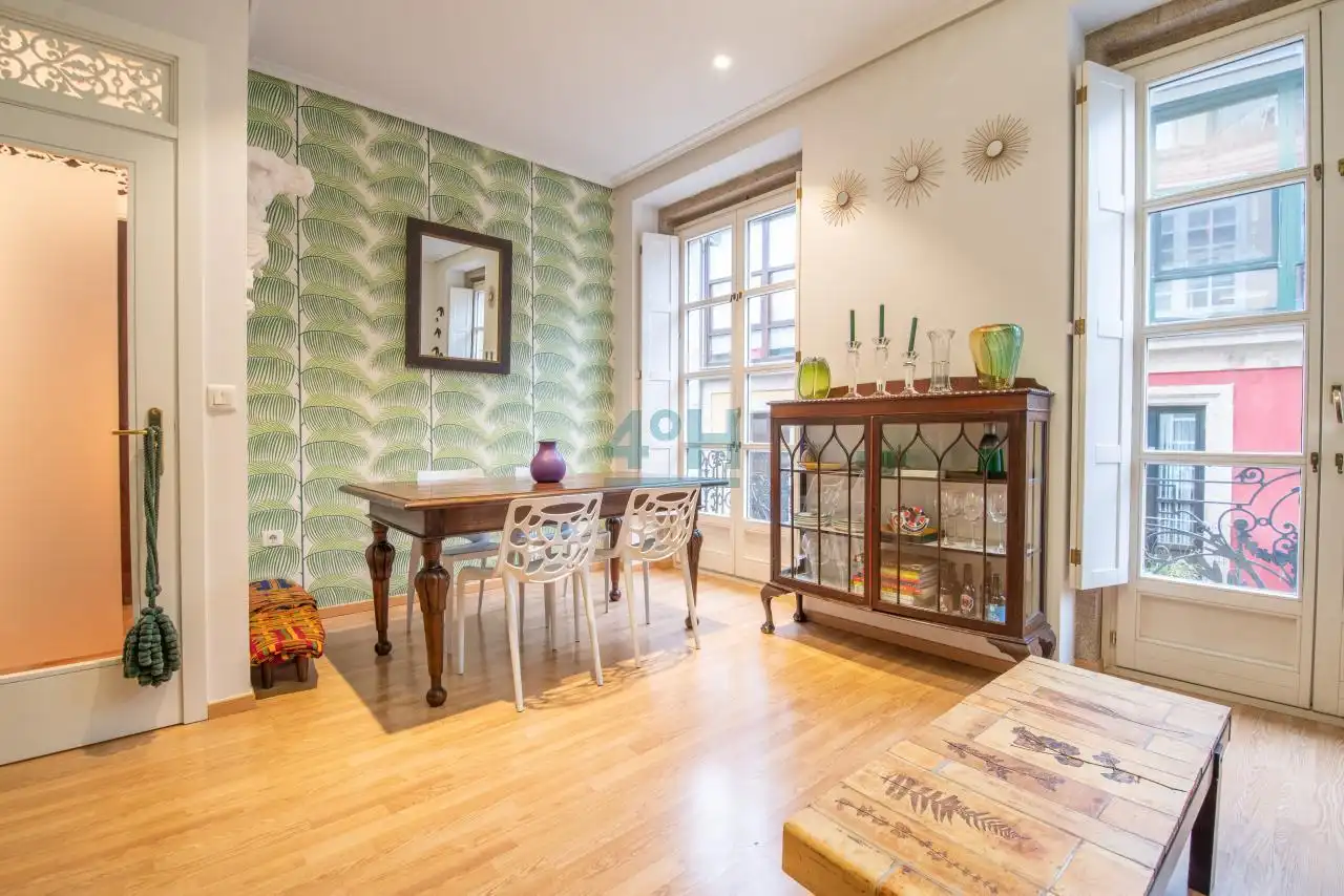 Dining room of Apartments for rent in Ourense Capital   with Heating, Furnished and Balcony