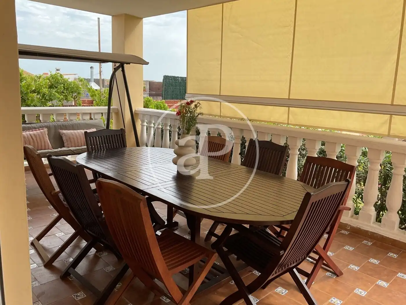 Terraza de Casa o chalet de alquiler en Tavernes de la Valldigna con Calefacción, Terraza y Amueblado