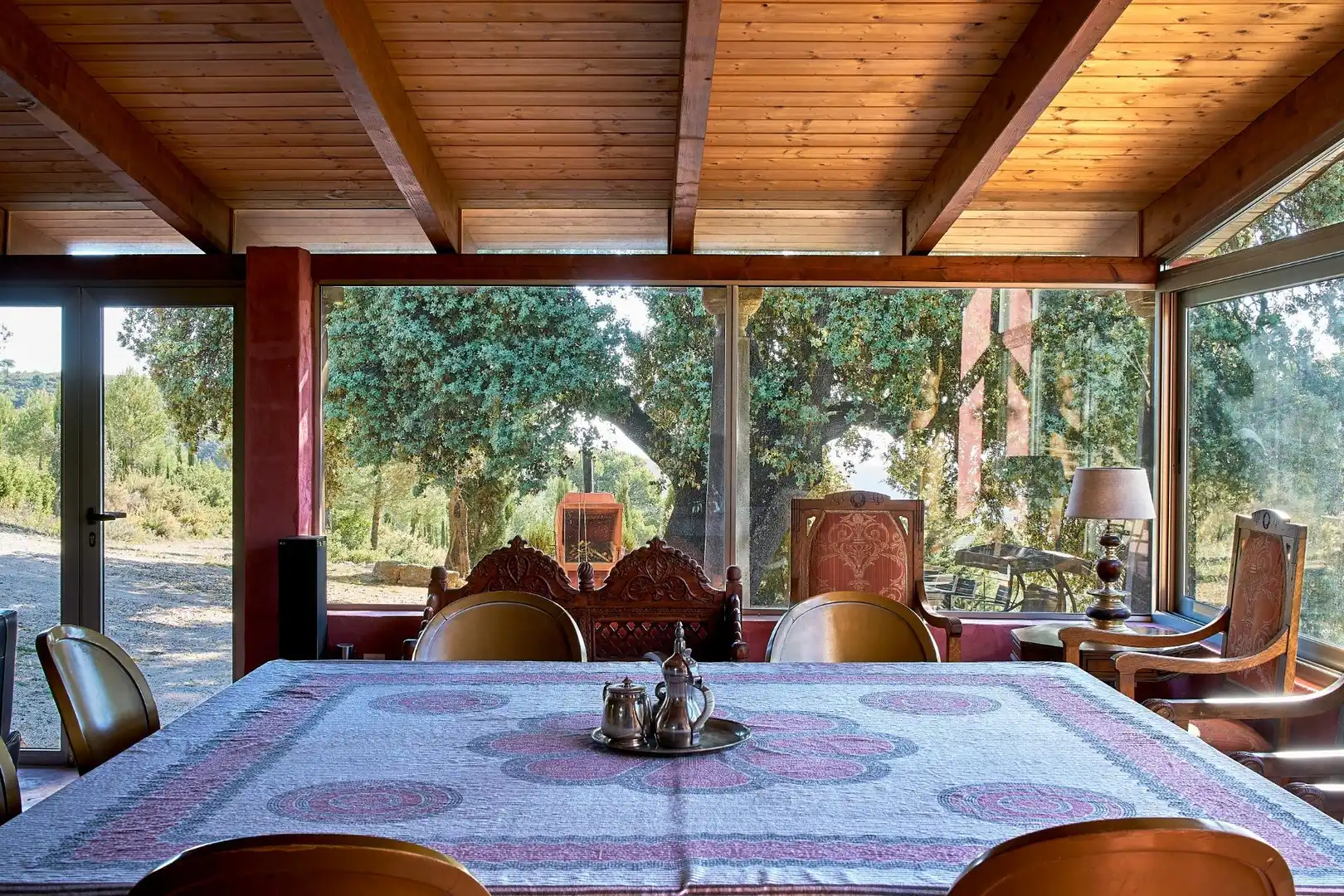 Comedor de Finca rústica en venta en Enguera con Calefacción, Jardín privado y Terraza