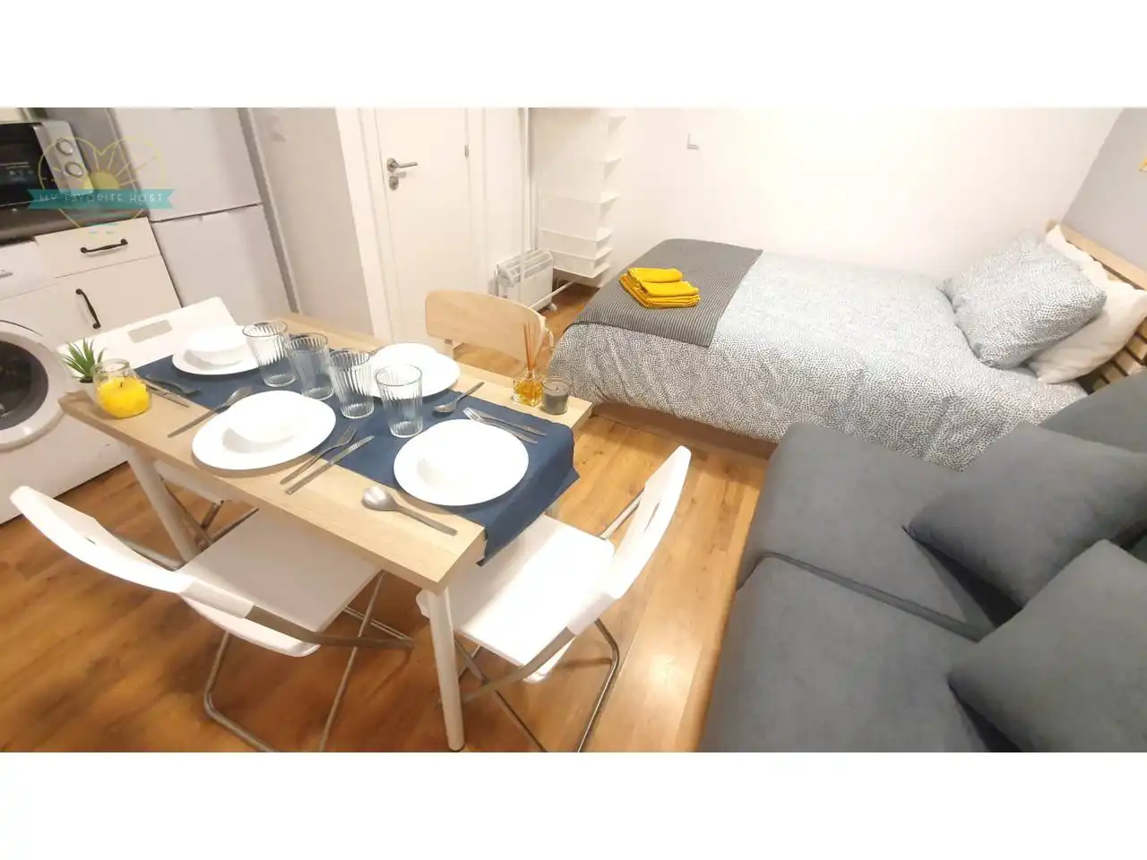 Bedroom of Study for rent in Madrid  with Parquet flooring and Furnished